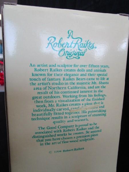 Raines Bears Nursery Miniatures 1990 Robbie w/ Rocking Chair
