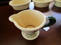 Poppytrail by Metlox Ceramic Homestead Pattern Vintage Misc. Lot - Creamer, Soup Bowl