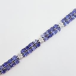 Silver Tanzanite 11.2ct. Bracelet