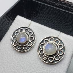 Silver Moonstone Earrings
