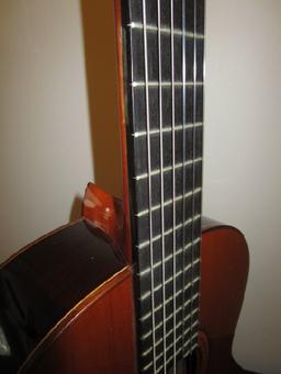 Alamansa Guitar Model 434 Solid Cedar Top Jazz Guitar, Mahogany Neck