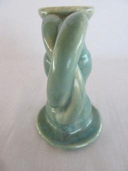 Pisgah Forest Pottery Braided Handle Chamber Candle Stick