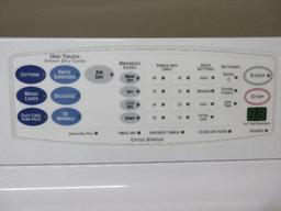 White G.E. Profile One Touch Sensor Dry Cycles Electric Clothes Dryer w/ Lighted Drum
