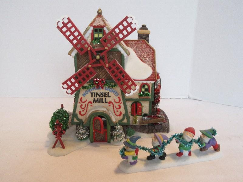 Department 56 North Pole Series Heritage Village Collection "Northern Lights Tinsel Mill"