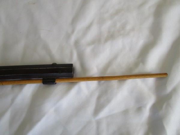 Vintage/Antique Black Powder Rifle Wood Body, Metal Barrel, Curled Trigger