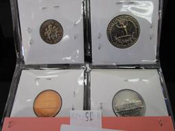 4 Proof Set Coins 1962 Penny, 1962 5 Cents, 1975 One Dime, 1969 Quarter