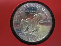 1971 Eisenhower United States Proof Dollar Coin Mint Marks in Case