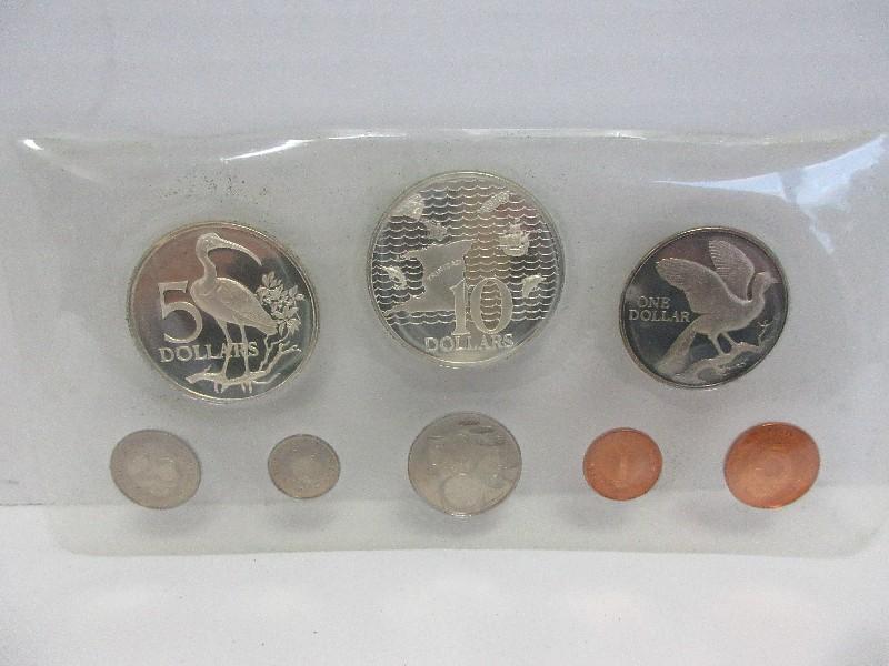 1973 Proof Set Coinage of Trinidad & Tobago w/ CoA 10th Anniversary