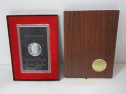 1971 Eisenhower United States Proof Dollar Coin Mint Marks in Case