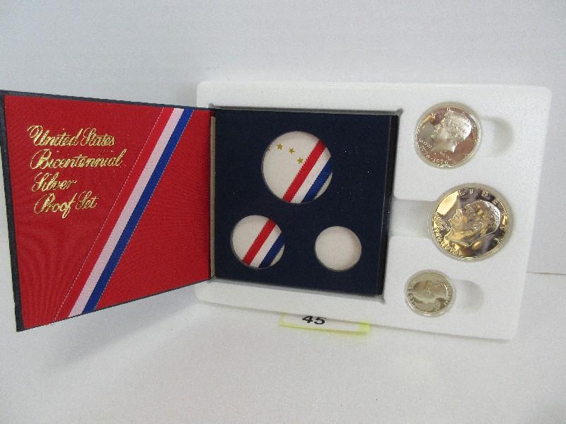 1976 United States Bicentennial Silver Proof Mini Set 3 Coins Special Reverse Designs