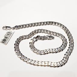 Silver Necklace 18" End-End