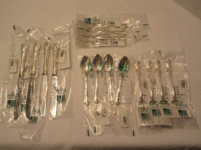 16 Piece Towle Silver "Old Master" Pattern Sterling Flatware