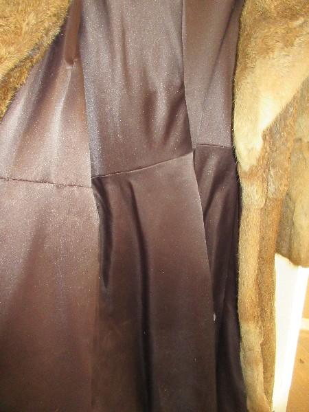 Vintage Full Length Brown Fur Coat Rabbit