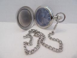 Danbury Mint Pocket Watch w/ fob in Box Design Things Remembered 1 3/4" D