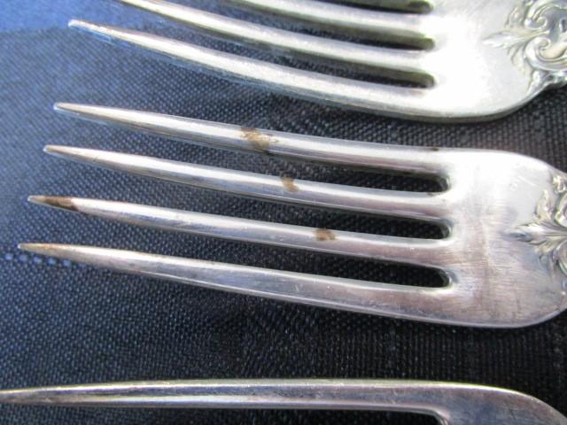 6 Forks Burgundy Pattern Sterling Reed & Barton