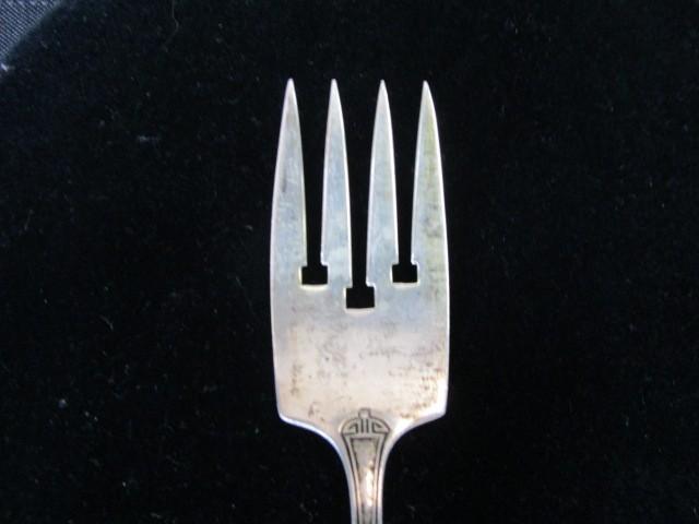 Carthage Sterling Silver Salad Fork by R. Wallace & Sons Antique 1977 w/ Open Shield
