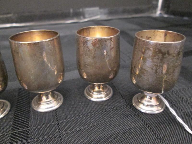 B&M Sterling Stamped 8 Miniature Port Cups 2" H