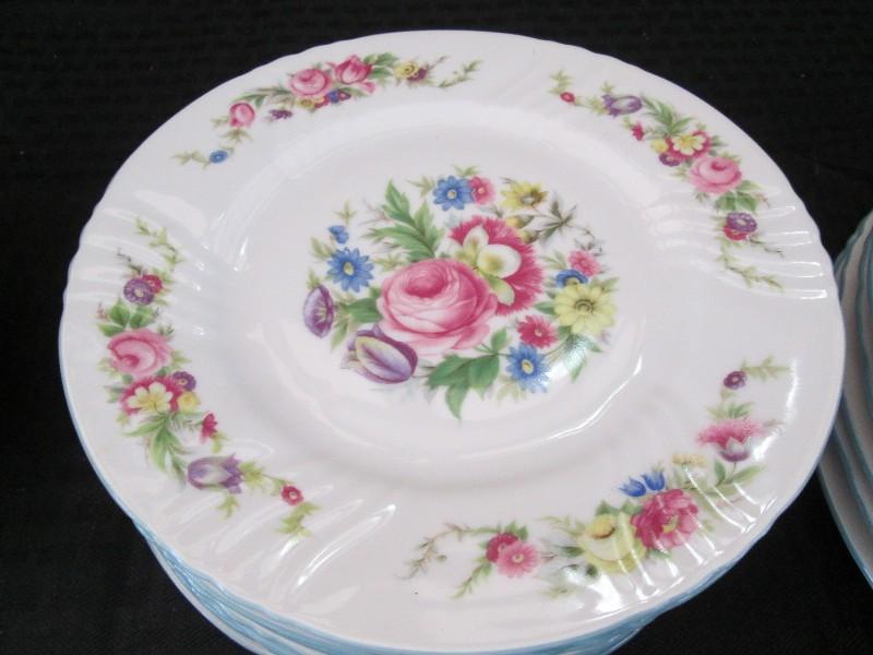 Johann Haviland Bavaria 18 Floral Center/Band Pattern China Lot