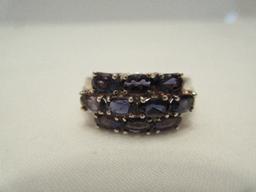 925 Sterling Tanzanite Gemstone Cocktail Ring