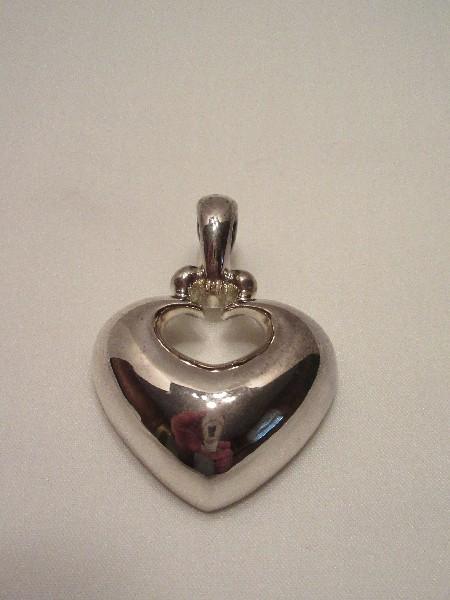 Joseph Esposito Signature ESPO SIG Sterling Silver .925 Heart Enhancer Pendant