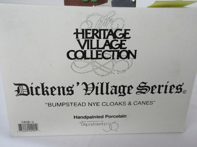 Department 56 Heritage Village Collection Dickens' Village Series "Bumpstead Clocks & Canes"