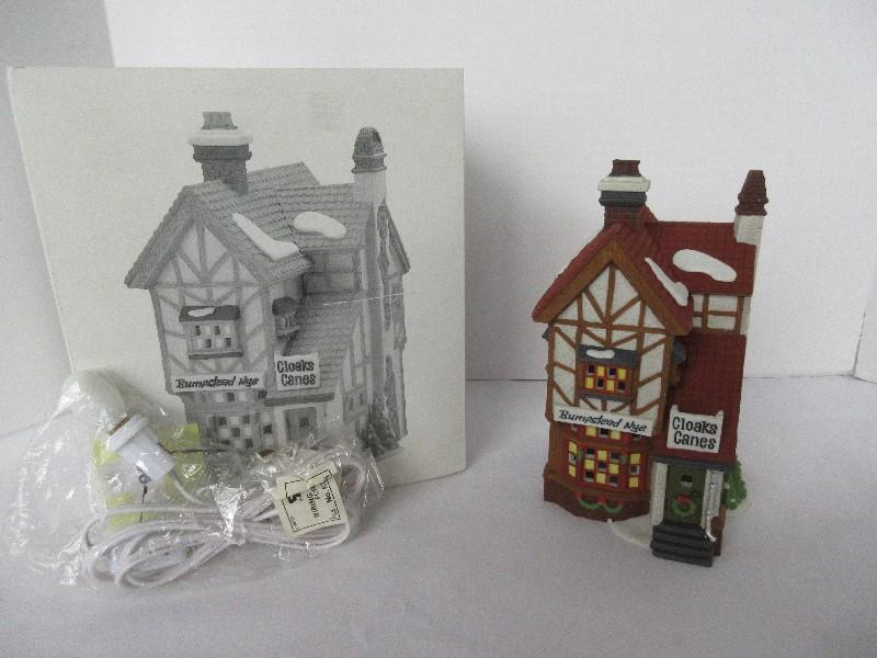 Department 56 Heritage Village Collection Dickens' Village Series "Bumpstead Clocks & Canes"