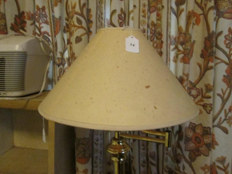 Brassplate Tall Adjustable Torchiere Lamp w/ Shade Spindle Motif Body