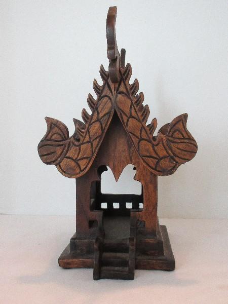 Carved Teak Wood Thai Spirit House