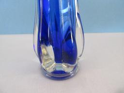 Royal Sealy Cobalt Case Glass Swung Style Bud Vase