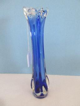 Royal Sealy Cobalt Case Glass Swung Style Bud Vase