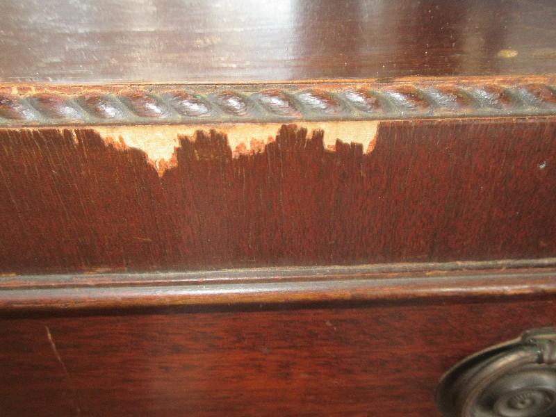 Depression Era Style Mahogany Dovetailed 2 Drawer Side Table on Cabriole Legs