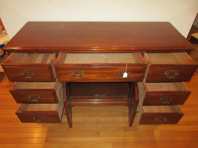 Queen Anne Style Cherry Side Board w/ 2 Panel Doors Flanked by Dovetail Drawer