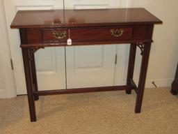 Mahogany Council Craftsman Furniture Chippendale Traditional Style Console/Sofa Table