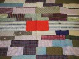 Early Hand Sewn Patchwork Quilt Reversible