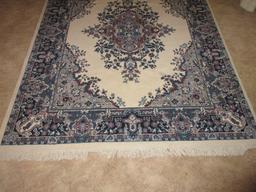 Classic Persian Design Floral Foliate Pattern Rug w/ Fringe