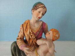 Capodimonte Porcelain Mother & Child Figurine