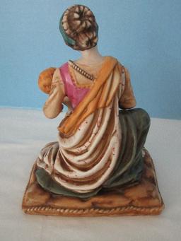 Capodimonte Porcelain Mother & Child Figurine