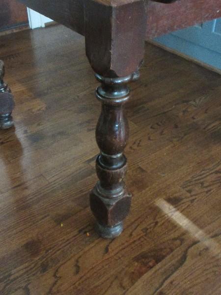 Oak Draw Leaf Refectory Table on Ring Turned Legs