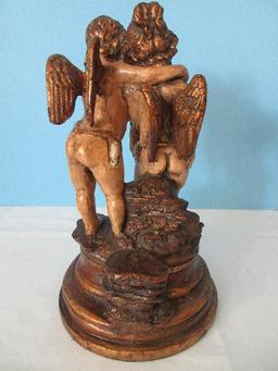 Original Designs by MAC Sculpture One of The Four Seasons Pair - Cherubs w/ Basket of Grapes