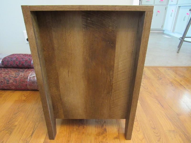 Wooden 1 Drawer Filing Side Table 2-Tier Black/Narrow Legs Metal Pull