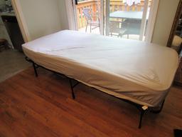 Black Metal Folding Bed