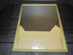 Wall Mounted Mirror in Gilted Wood Frame/Matt Twist/Leaf Motif