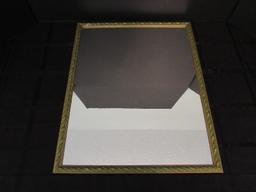 Wall Mounted Mirror in Gilted Wood Frame/Matt Twist/Leaf Motif