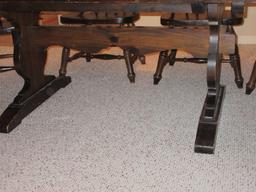 Ethan Allen Kling Furniture Heart Pine Colonial Tavern Collection Rubbed Edge Table