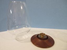 Pair - David Douglas & Co., Inc. Mid-Century Modern Walnut Base Candle Holders