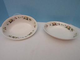 2 Pieces - Royal Kent Fruit on Rim Pattern Rok 8 China 9 5/8" Oval Vegetable Bowls