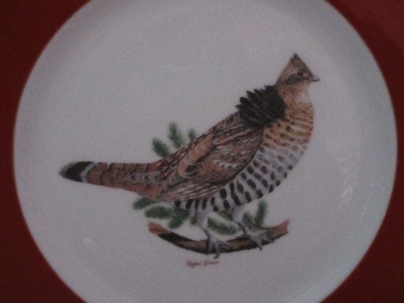 Woodmere China American Game Birds Collection Ruffled Grouse 10 3/4" Plate