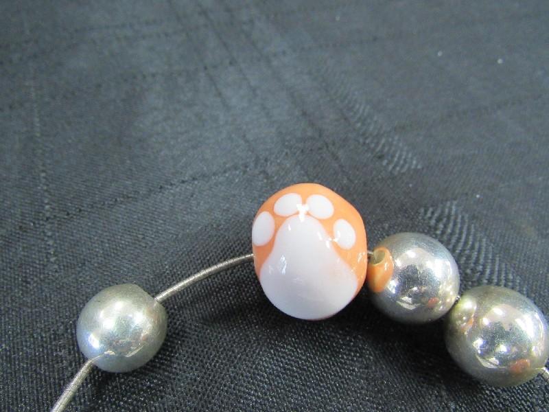 925 Italy Clemson Bead Design Necklace
