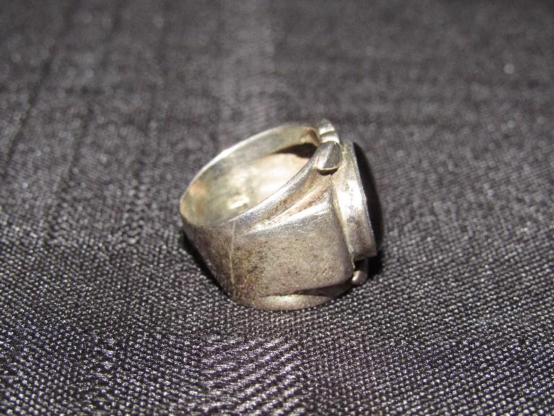 Black Center 925 Silver Lot - Pendant, Ring 7 1/2", Ring 5 1/2, Earrings, Adjustable Rig 7 1/2