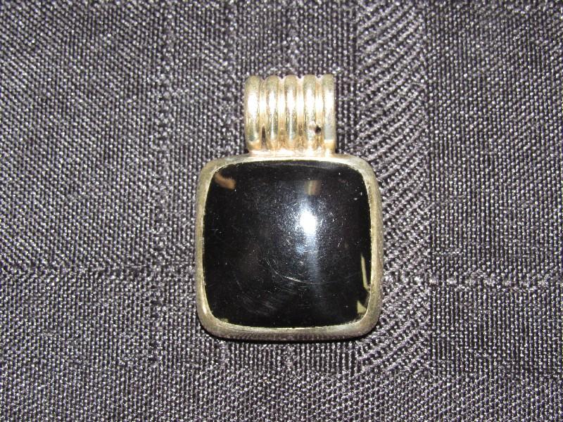 Black Center 925 Silver Lot - Pendant, Ring 7 1/2", Ring 5 1/2, Earrings, Adjustable Rig 7 1/2